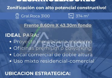 LOTE PARA DESARROLLO INMOBILIARIO 